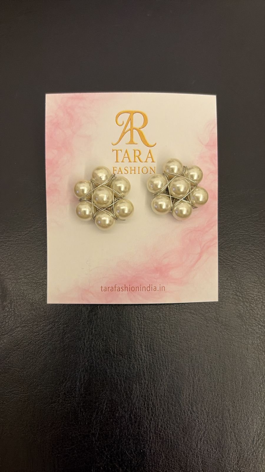 Chic Floral Pearl Wire-Wrapped Stud Earrings