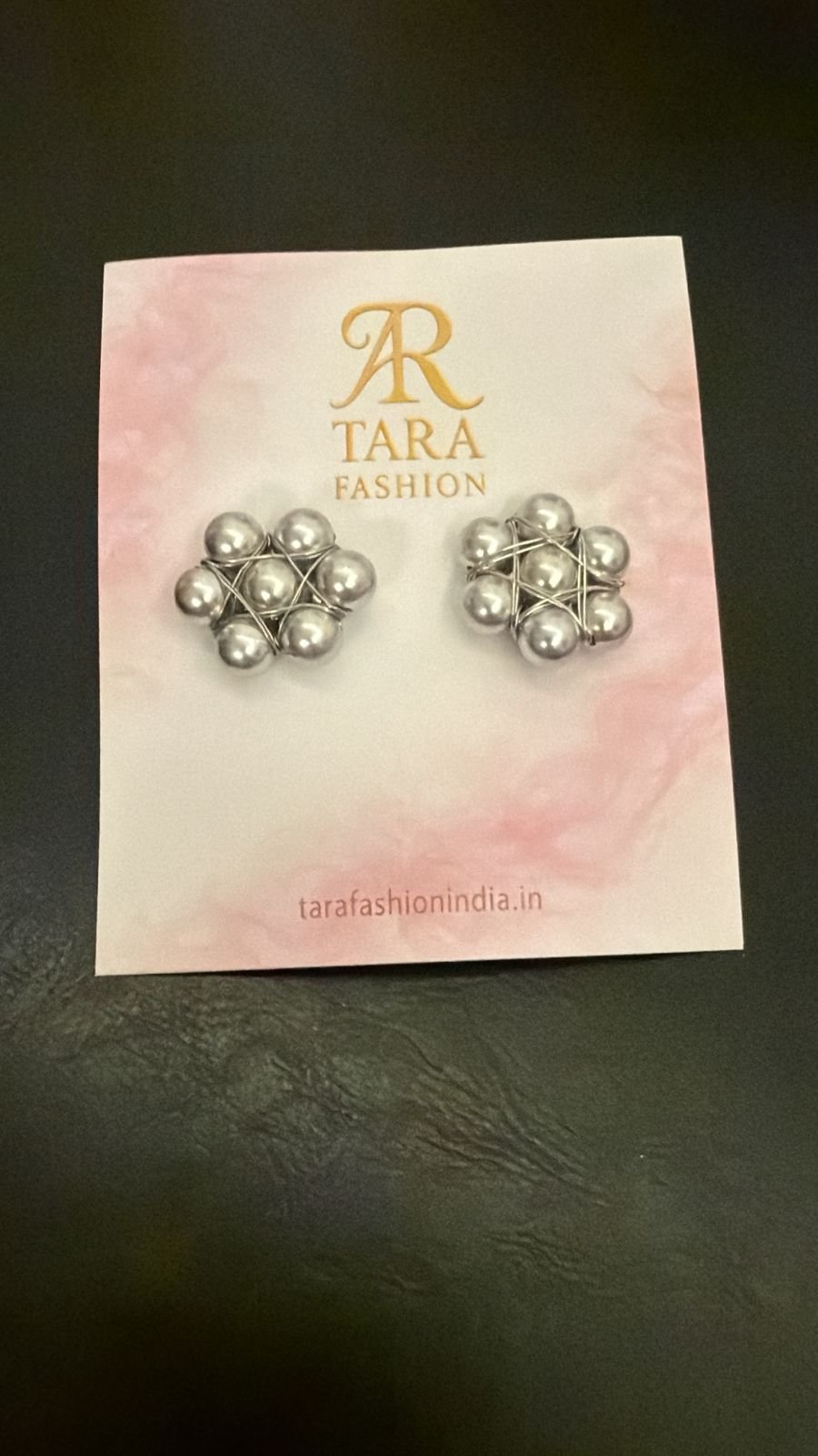 Classic Silver Wire-Woven Star Pearl Stud Earrings