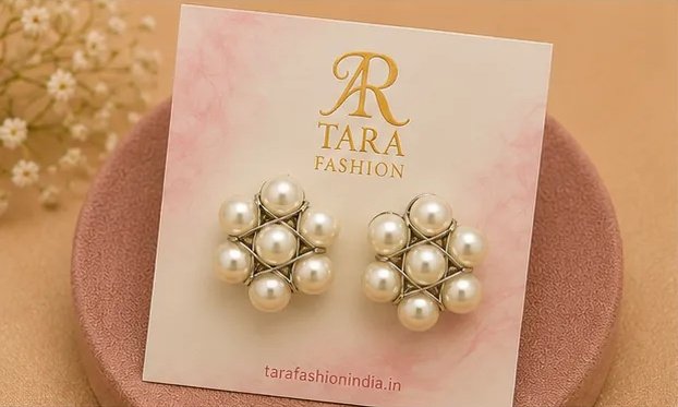 Chic Floral Pearl Wire-Wrapped Stud Earrings view 4