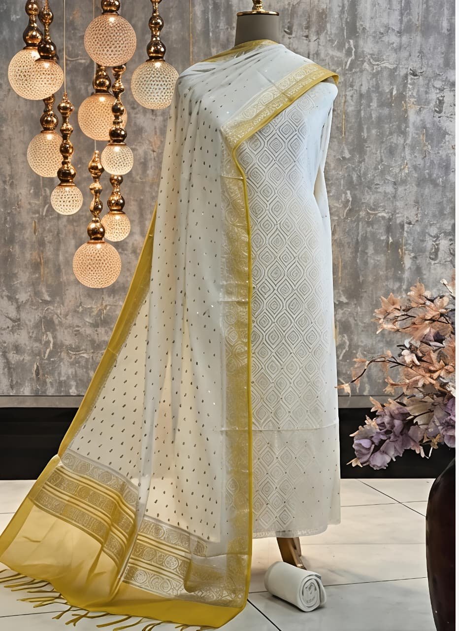 Exclusive Banarasi Unsticthed suit fabric