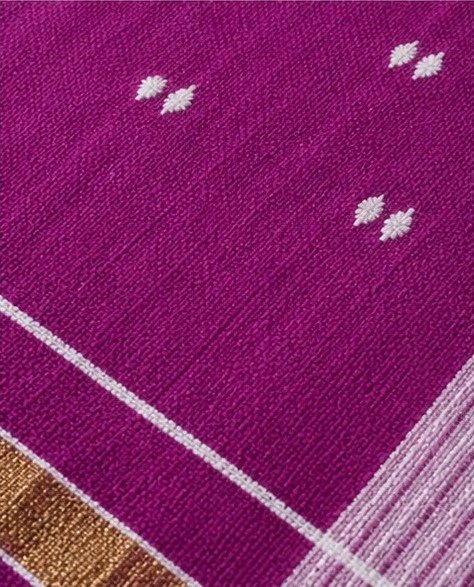 Royal Magenta Handwoven Cotton Dupatta