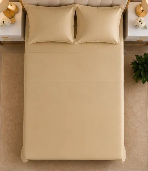 400 TC Premium Gold/Beige Bedsheet view 4