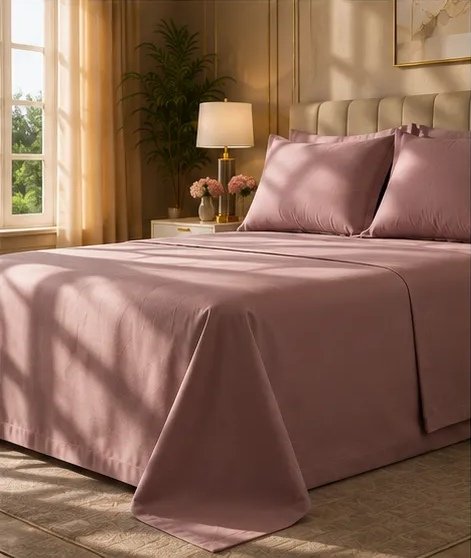400 TC Premium Mauve/Dusty Pink Bedsheet