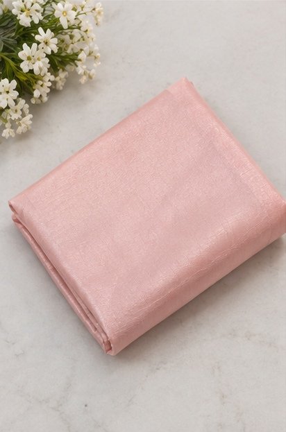 Blush Pink Floral Embroidered Designer Saree view 4