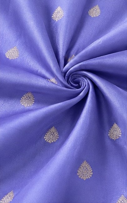 Lavender Paithani Silk Saree with Pink Ganesha Pallu view 3