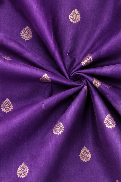 Royal Purple Paithani Silk Saree with Ganesha Pallu view 3
